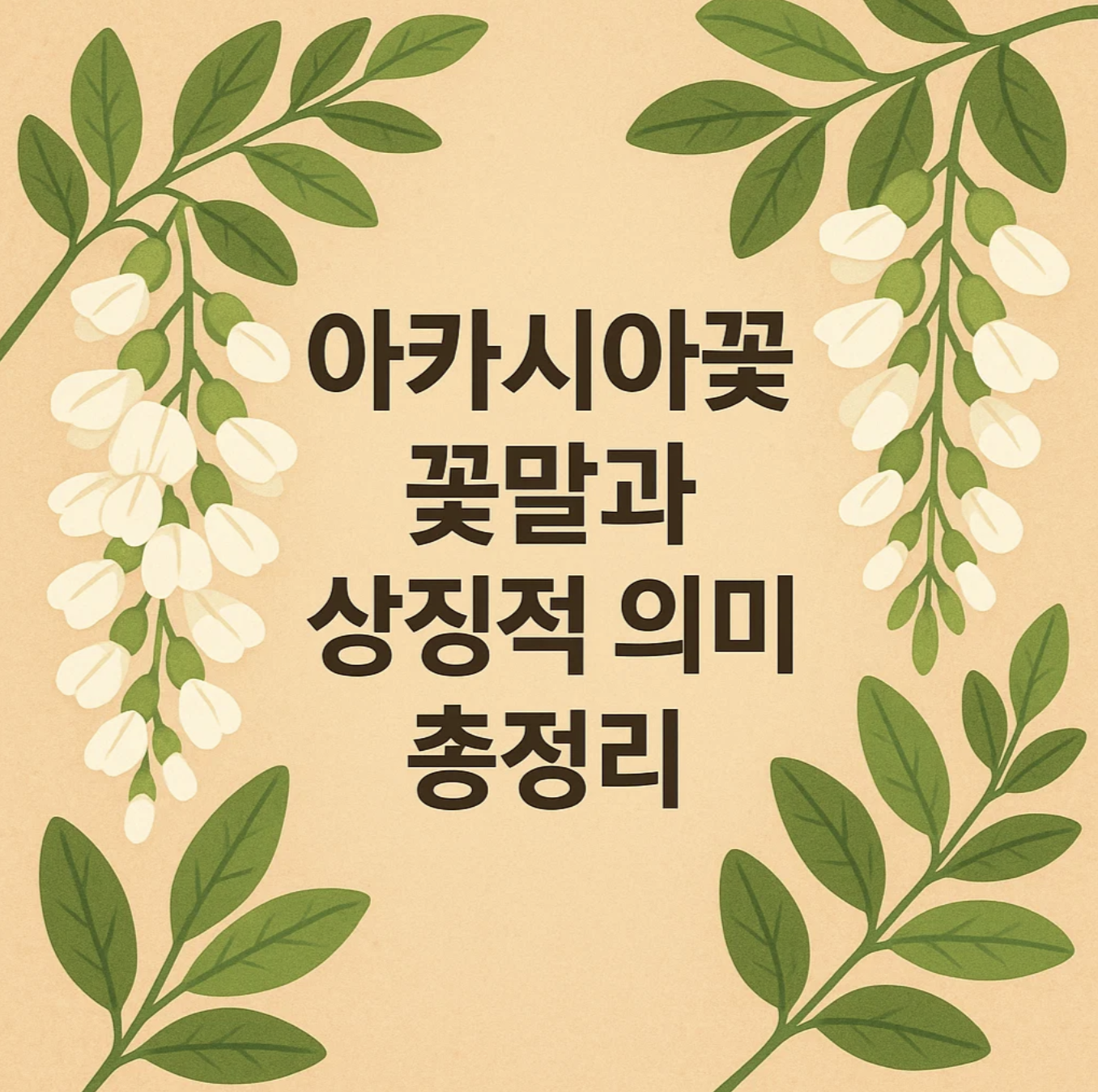 아카시아꽃 꽃말과 상징적 의미 총정리