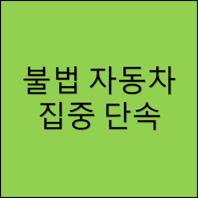 불법 자동차 집중 단속 썸네일