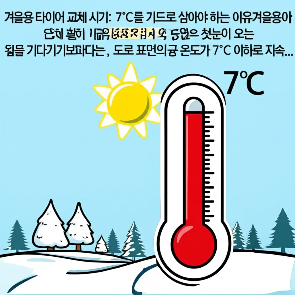 겨울용 타이어 교체 시기 7°C 기준..