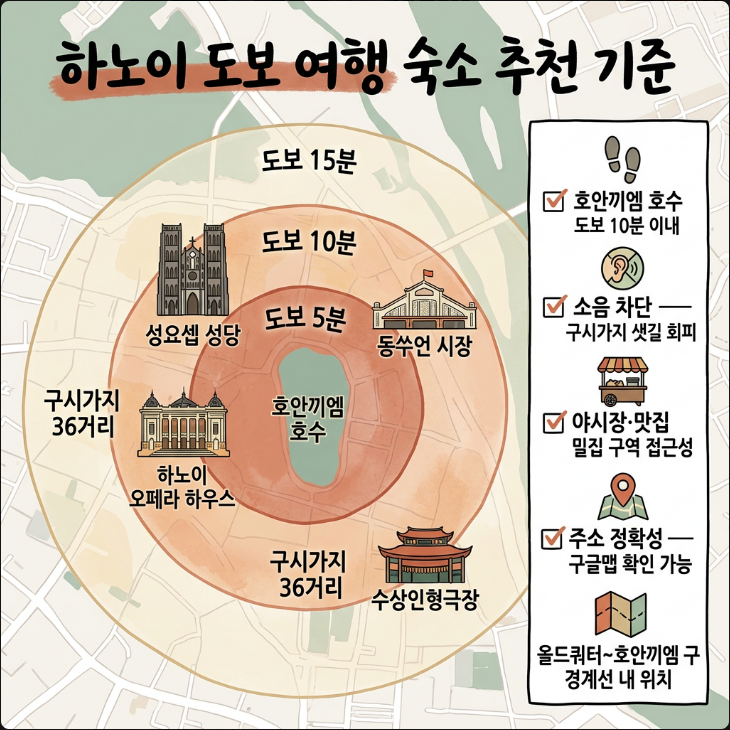 도보 여행 하노이 중심 숙소, 이렇게 고르니 편하더라