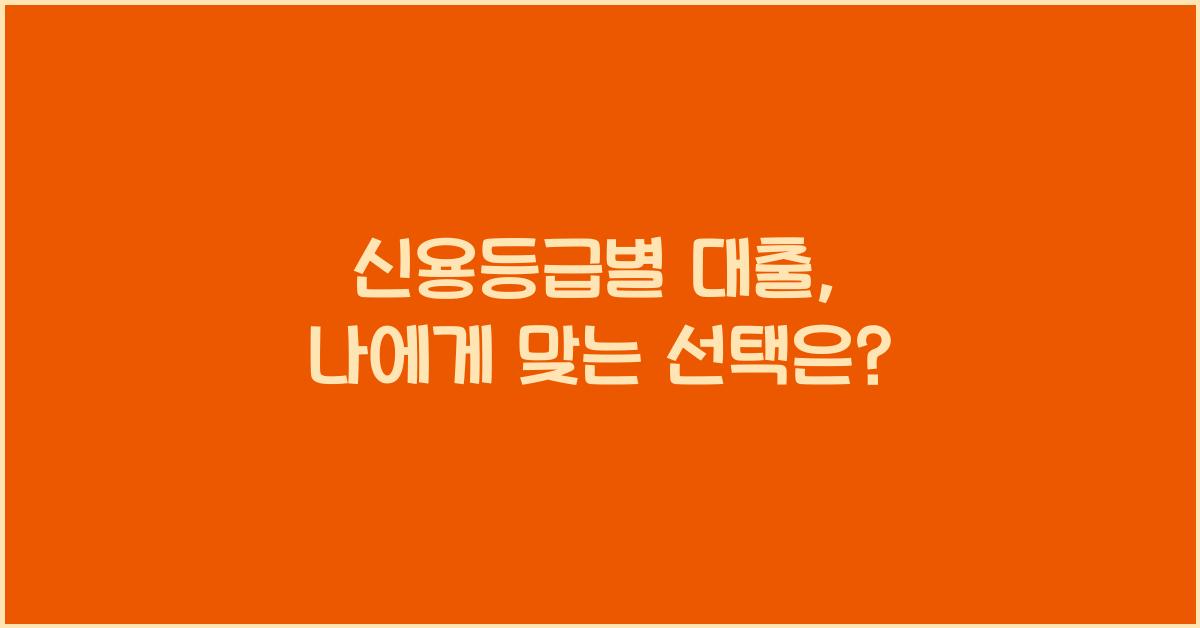 신용등급별 대출