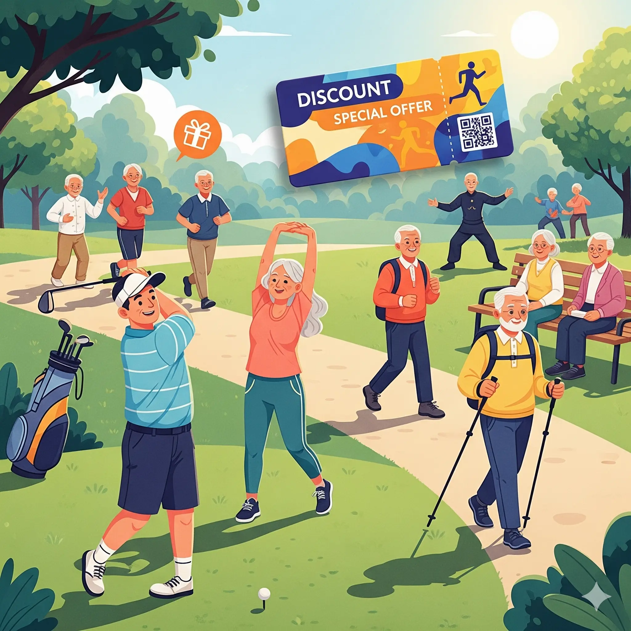 어르신 스포츠 상품권으로 혜택 누리세요.