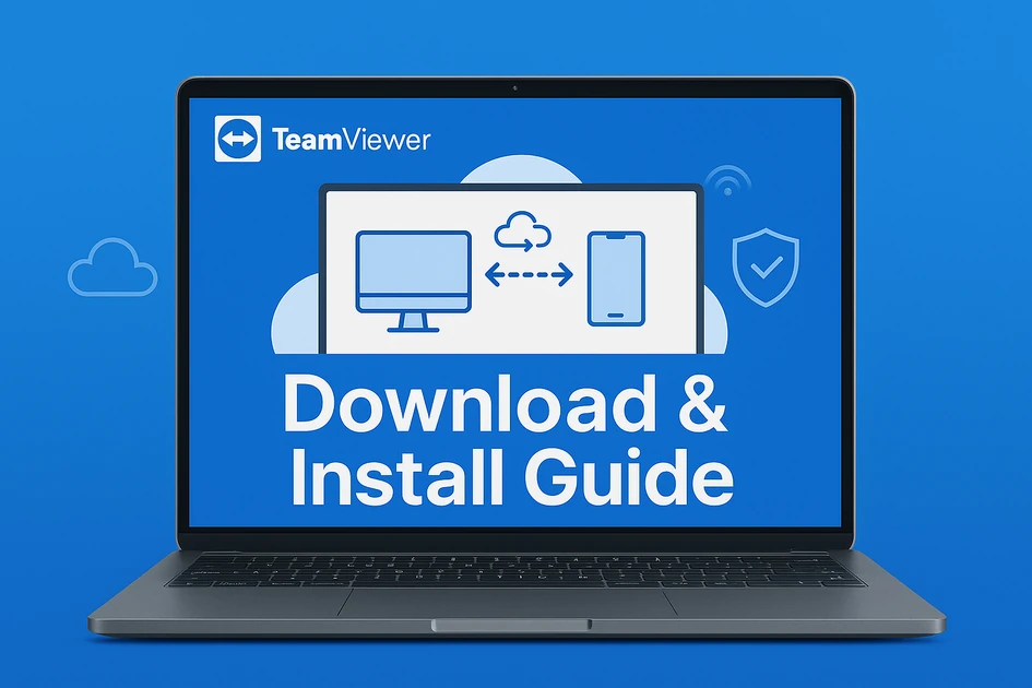 TeamViewer download and installation guide featured image showing remote desktop connection interface