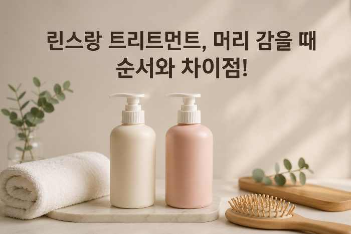 린스랑 트리트먼트, 머리 감을 때 순서와 차이점!