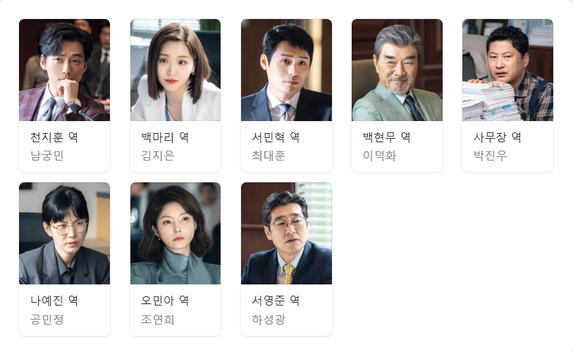 드라마 천원짜리 변호사의 등장인물