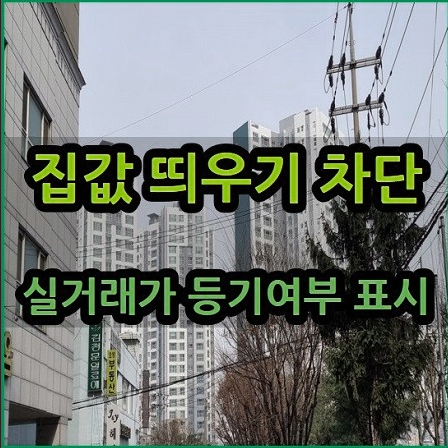 부동산 거래 시 실거래가 등기 여부