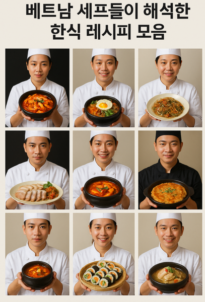 베트남 셰프들이 해석한 한식 레시피 모음