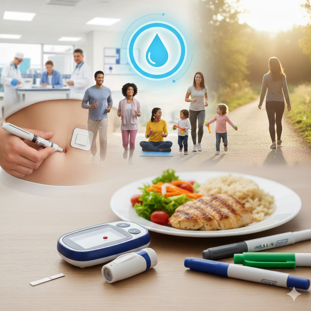 당뇨병 관리를 종합한 이미지