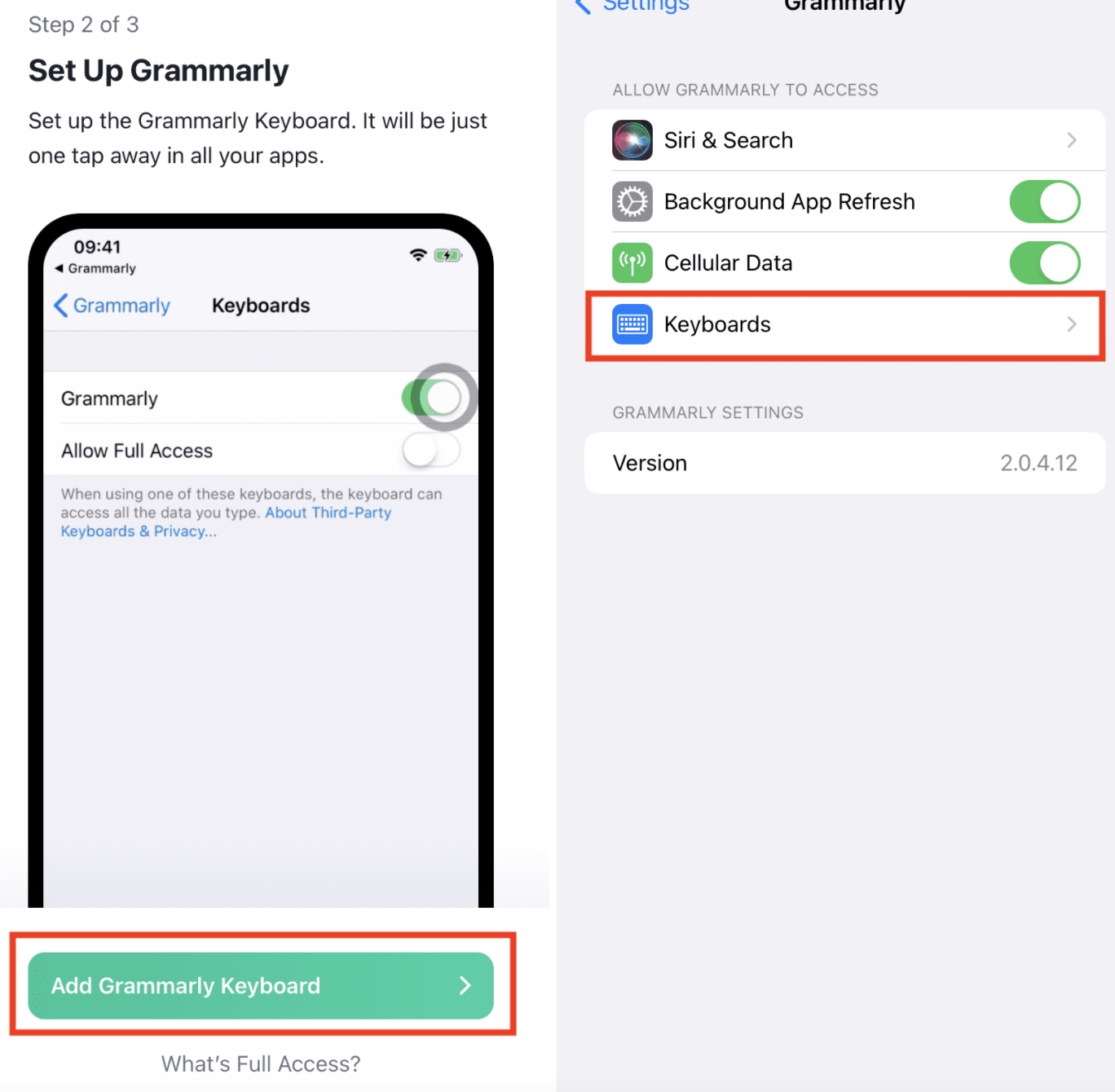 아이폰에서 Grammarly 사용하는 방법2