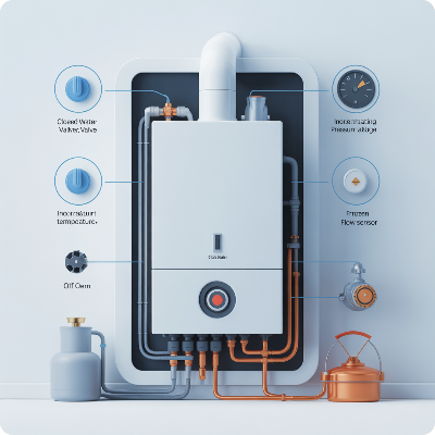 보일러 온수가 나오지 않을때 원인과 간단한 자가 조치방법 이미지