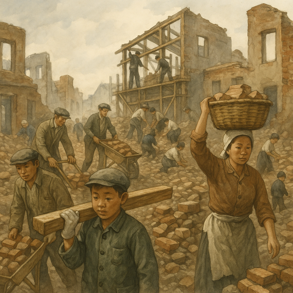 한국전쟁 이후 복구와 재건 관련 이미지