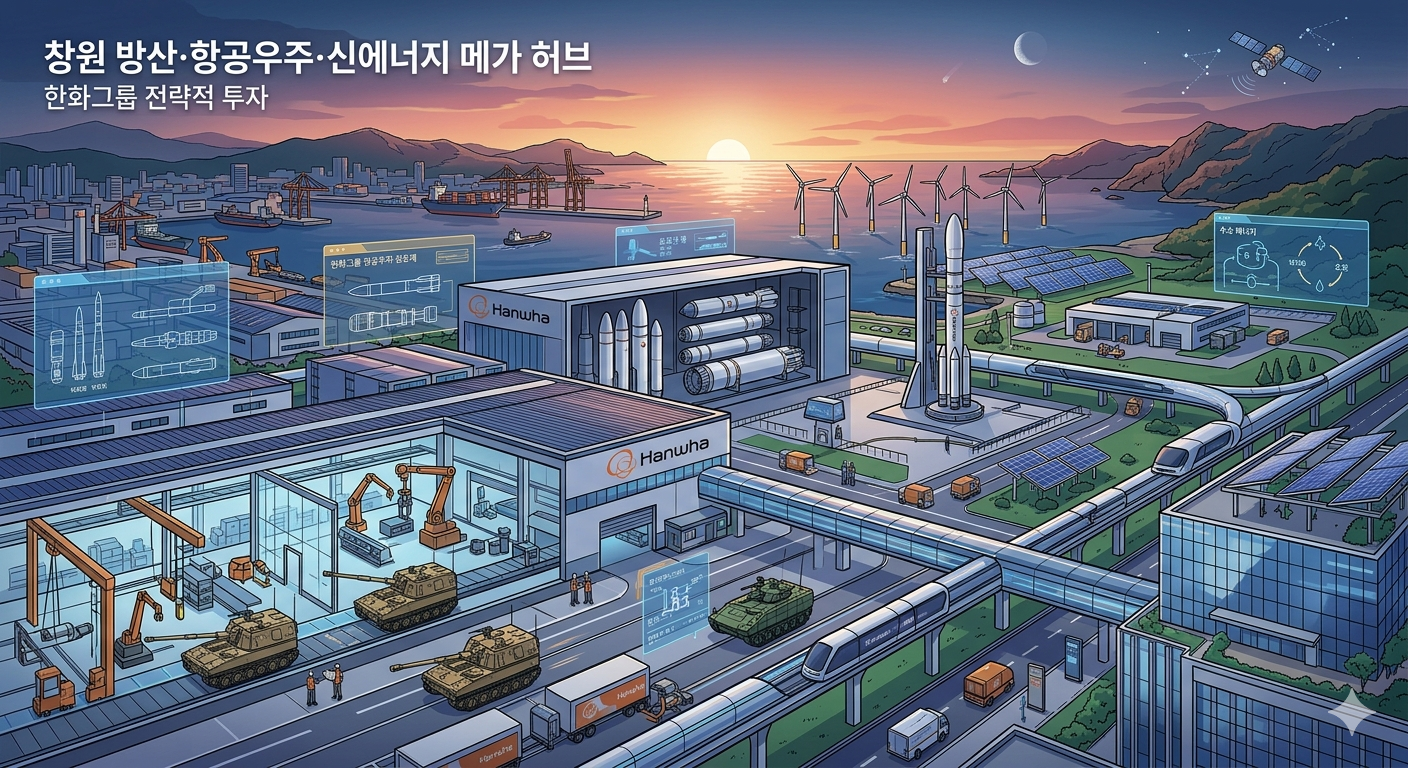 한화그룹 창원 메가 허브의 투자 핵심 테마 대장주 탑 5 종목