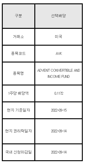 미국주식 선택배당 AVK