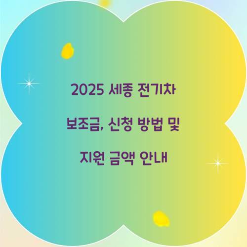 세종 전기차 보조금