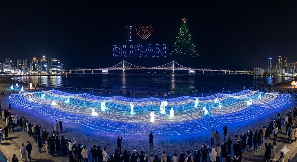 부산 해운대 빛축제 야경