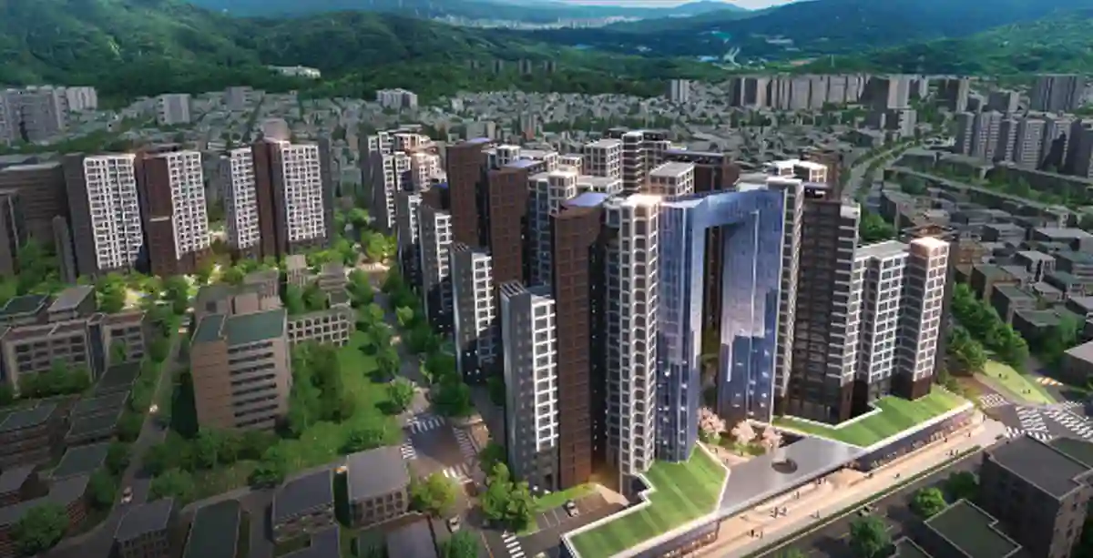 래미안원페를라-1097세대아파트-지상22층-조감도