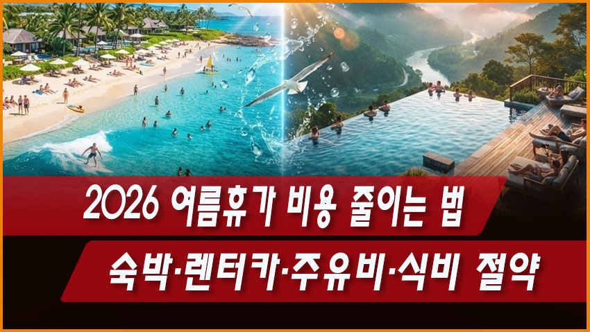 2026 여름휴가 비용 줄이는 법|숙박·렌터카·주유비·식비 절약