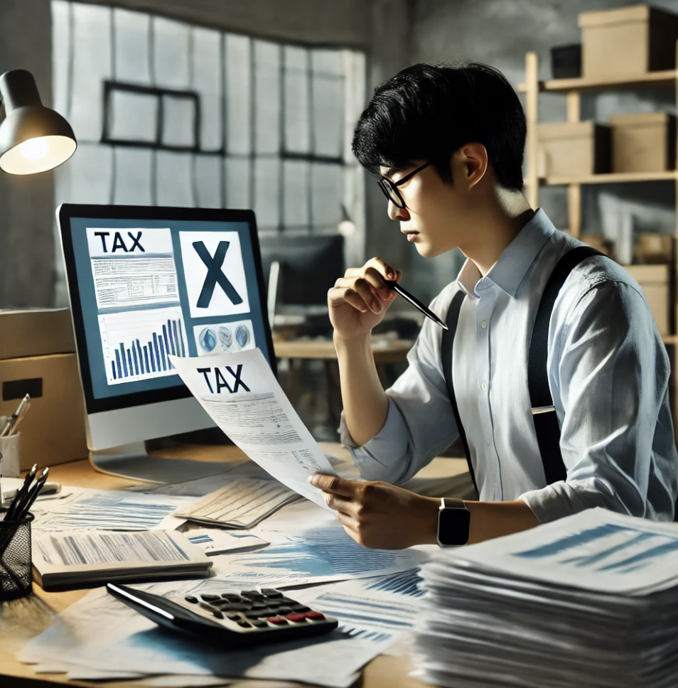 연말정산 준비하는 직원