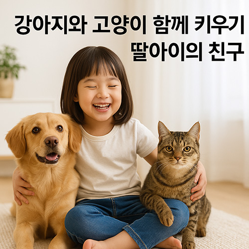 강아지와-고양이-함께-키우기-딸아이의-친구