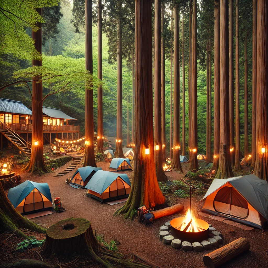 숲 속 캠핑장