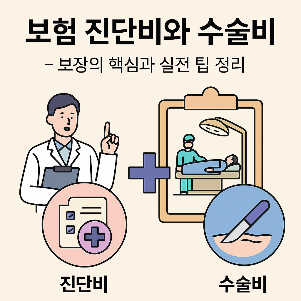 보험 진단비와 수술비에 대한 대표 이미지