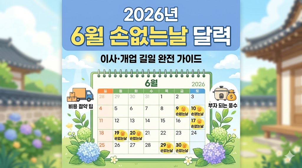 6월 손없는날 달력