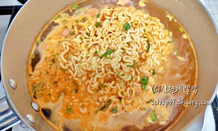 삼양라면 오리지널 냄비에 끓이기