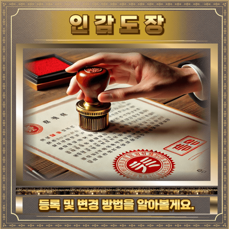인감도장 등록 및 변경 방법