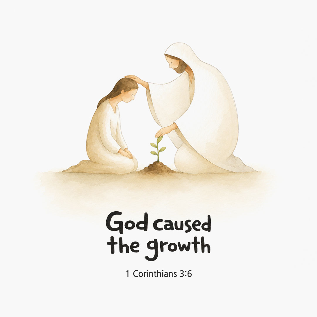 Today's Bible verse card 1 Corinthians 3:6 scripture image