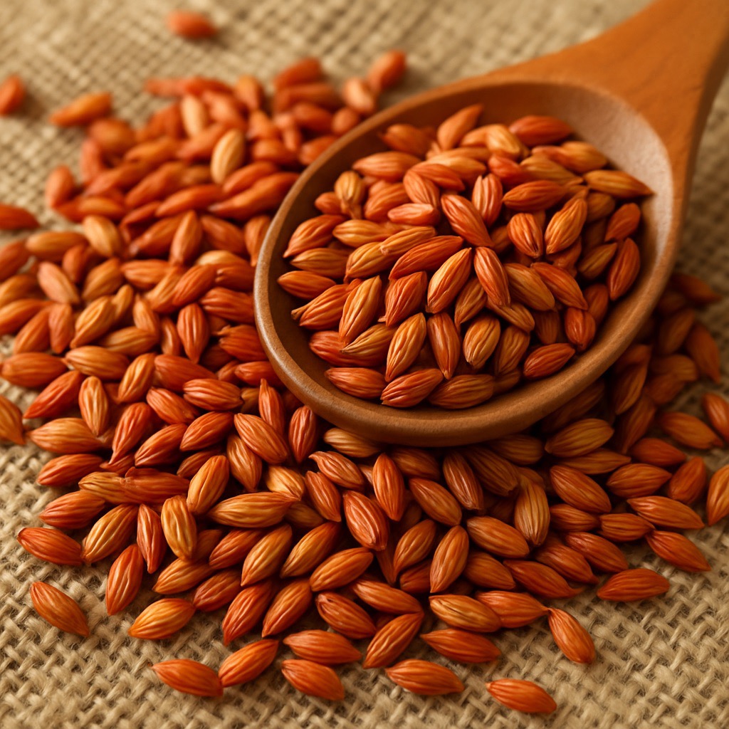 과학적 효능이 담긴 홍화씨 클로즈업 이미지(출처: 자체제작)