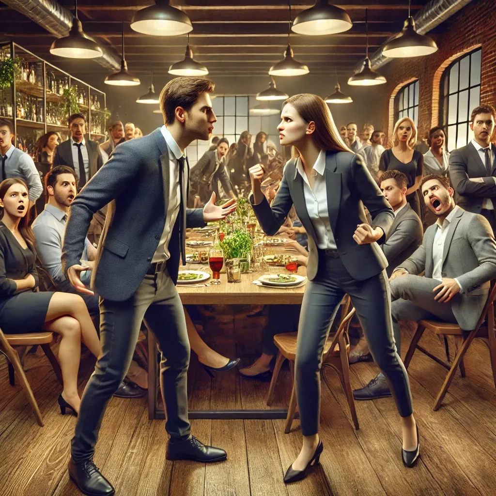 회식 중에 싸움이 일어나는 꿈