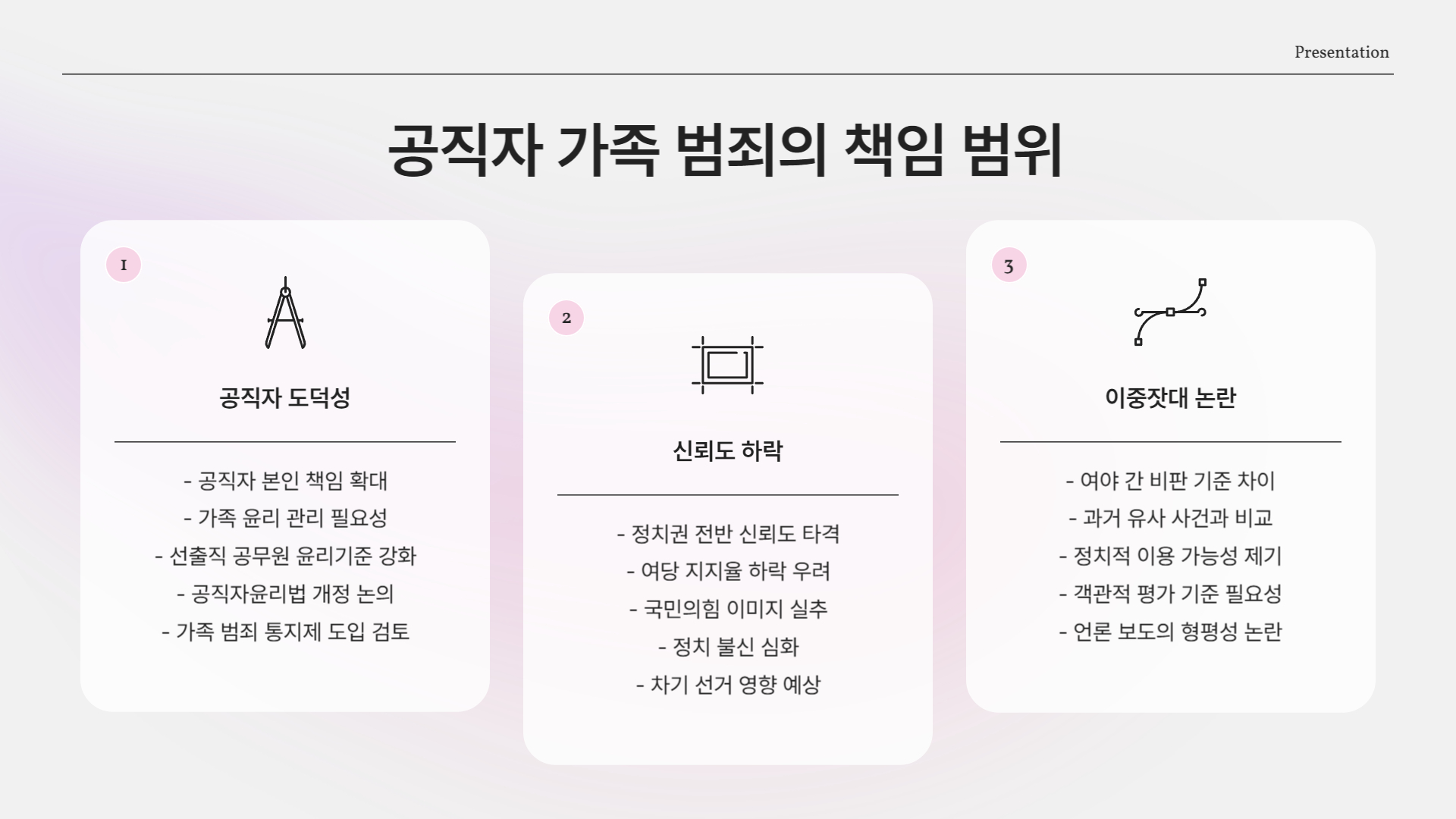 공직자 가족 범죄, 어디까지 책임져야 하나?