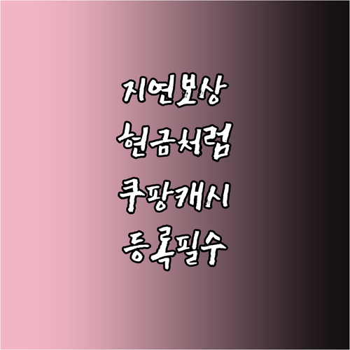 쿠팡트래블 항공권 지연 보상 쿠폰 등..