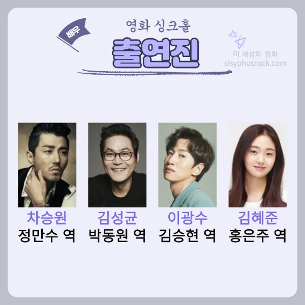 영화 싱크홀 출연진