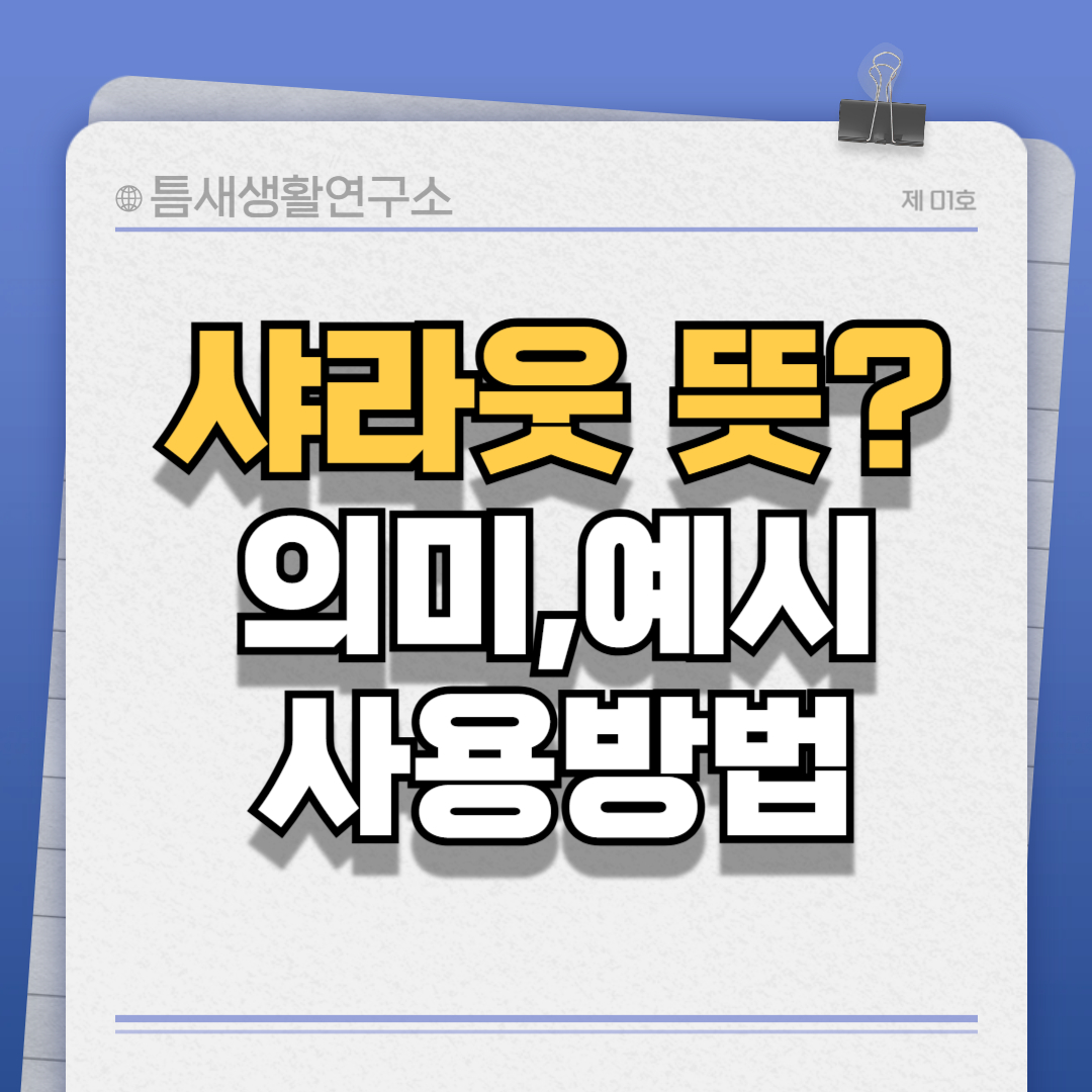 샤라웃뜻-썸네일