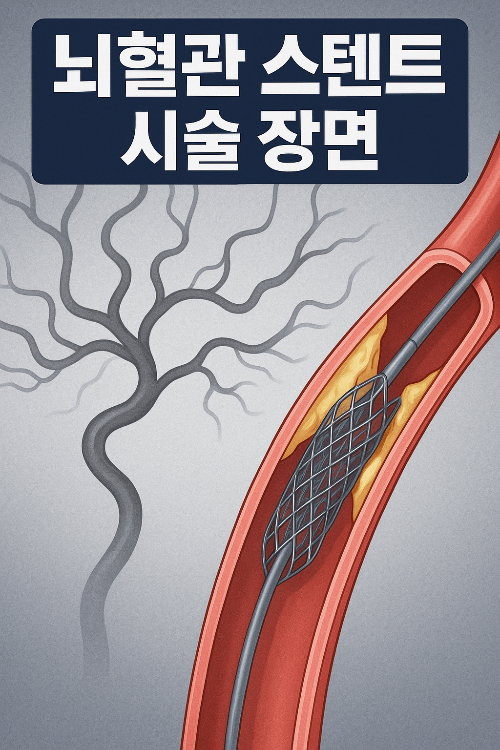 뇌혈관 스텐트 시술 장면