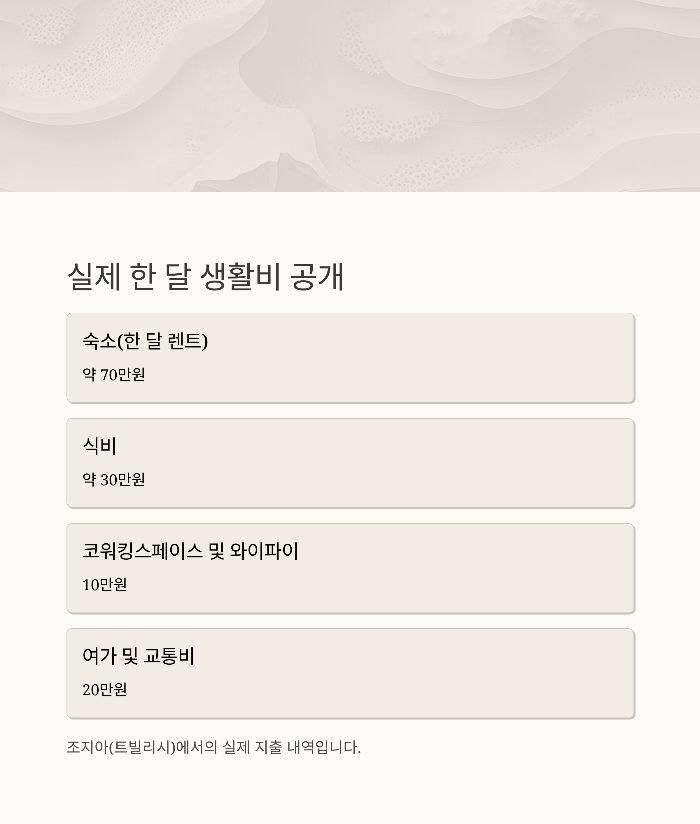 실제 한 달 생활비 공개