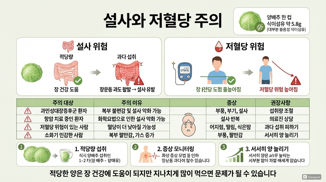 설사와 저혈당 주의