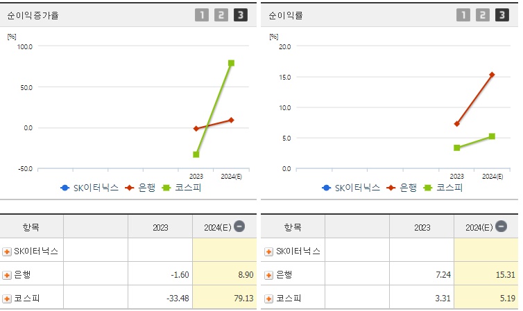 SK이터닉스 순이익 지표