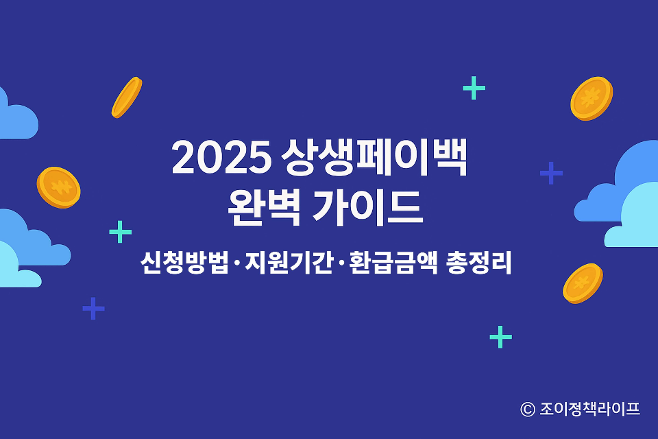 2025 상생페이백 완벽 가이드|신청기간·지원대상·환급금액 총정리 대표 이미지. ⓒ 조이정책라이프