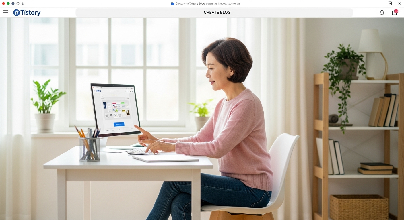 블로그 초기 정보를 설정하는 모습