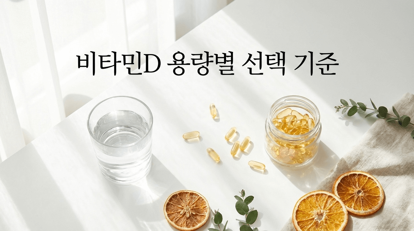 비타민D 용량별 선택 기준과 혈중 농도 판단을 위한 성분 정리