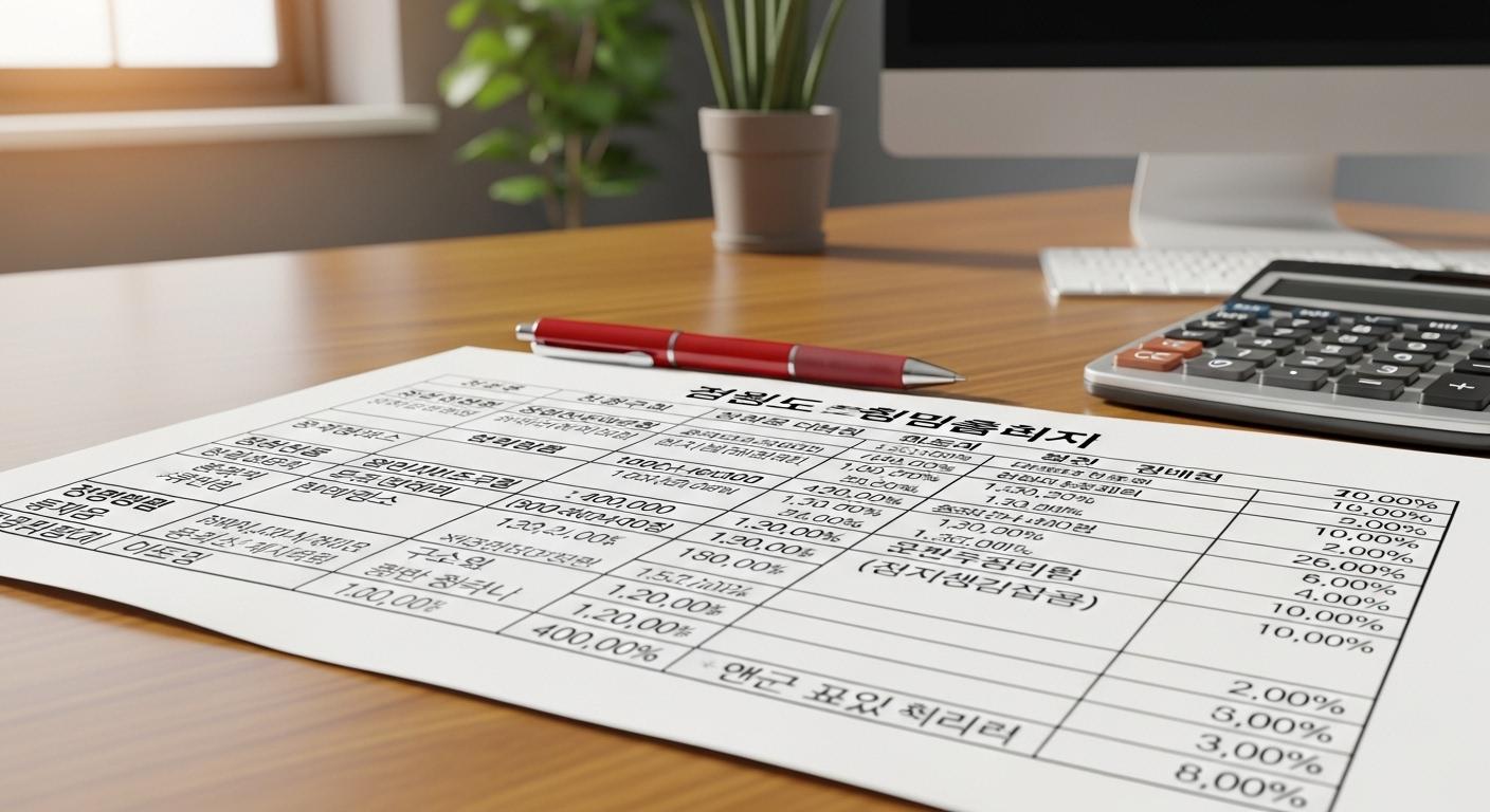 경기도 부동산 중개수수료 요율표