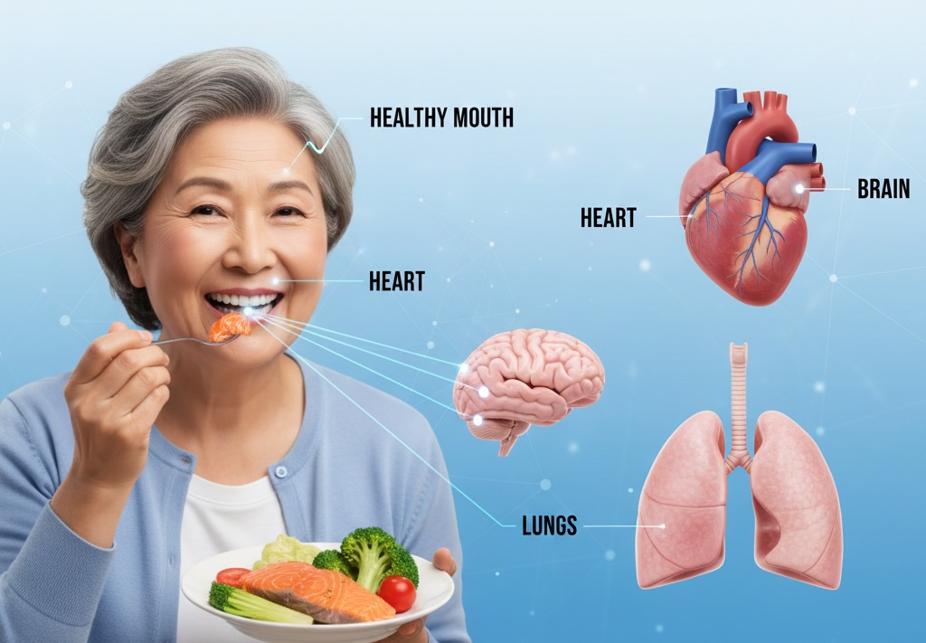 시니어 노년기 치아 건강 치주질환 심혈관 치주염 만성질환 임플란트 틀니 당뇨 합병증 인슐린 치매 건강관리 잇몸병