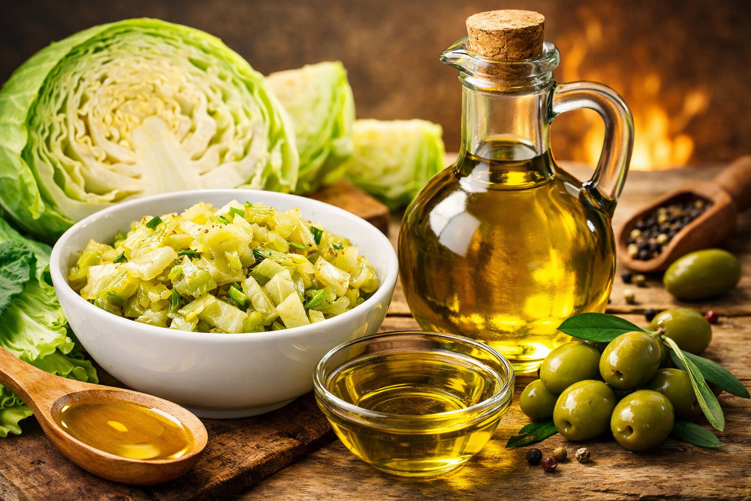 양배추+올리브오일