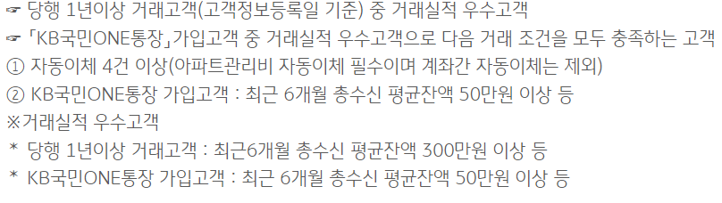 kb국민 one대출