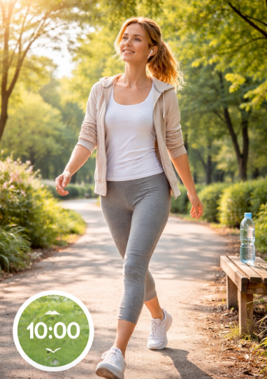 하루 10분씩 걷는 모습