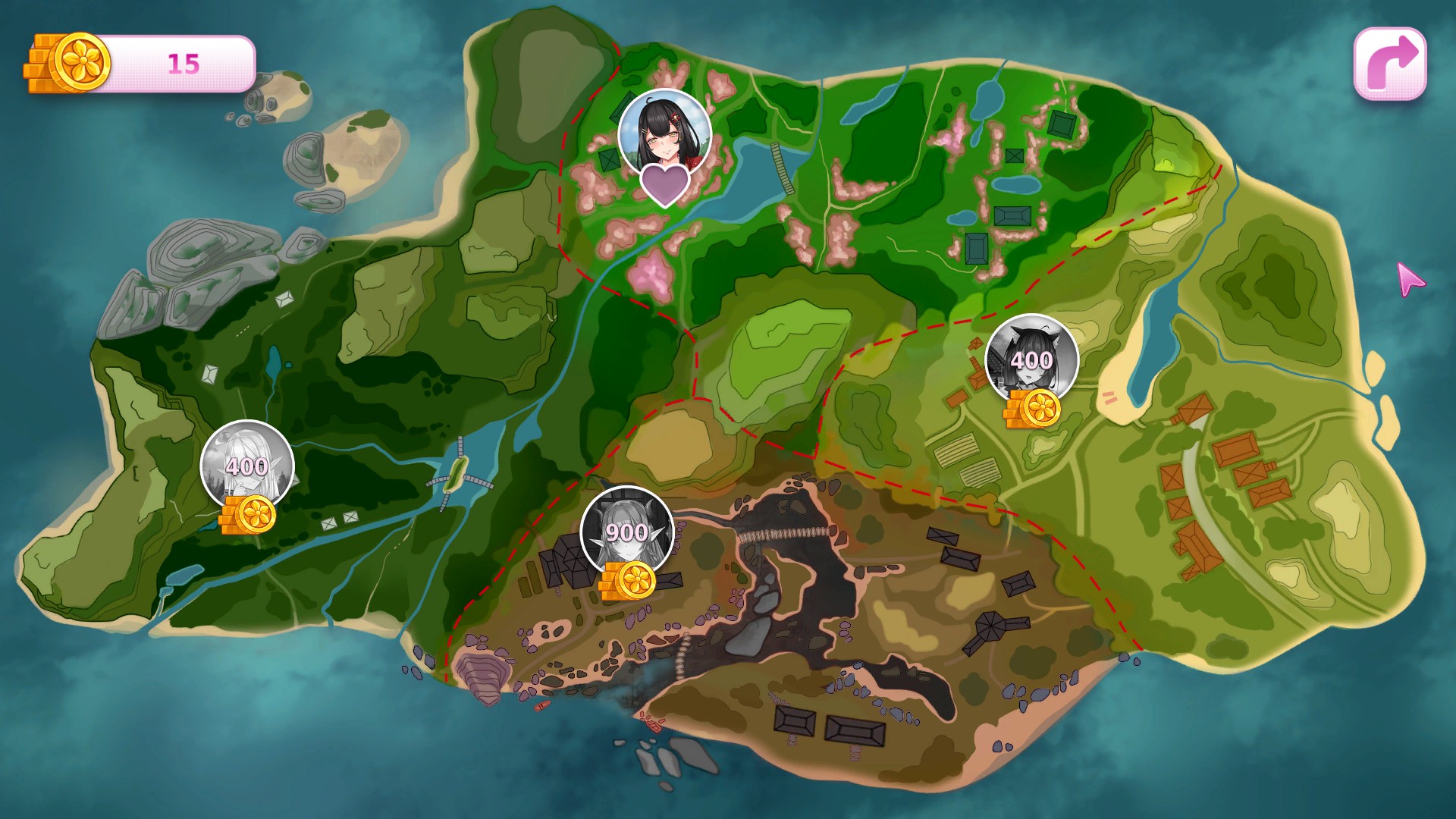 horny sekai review 1 : world map