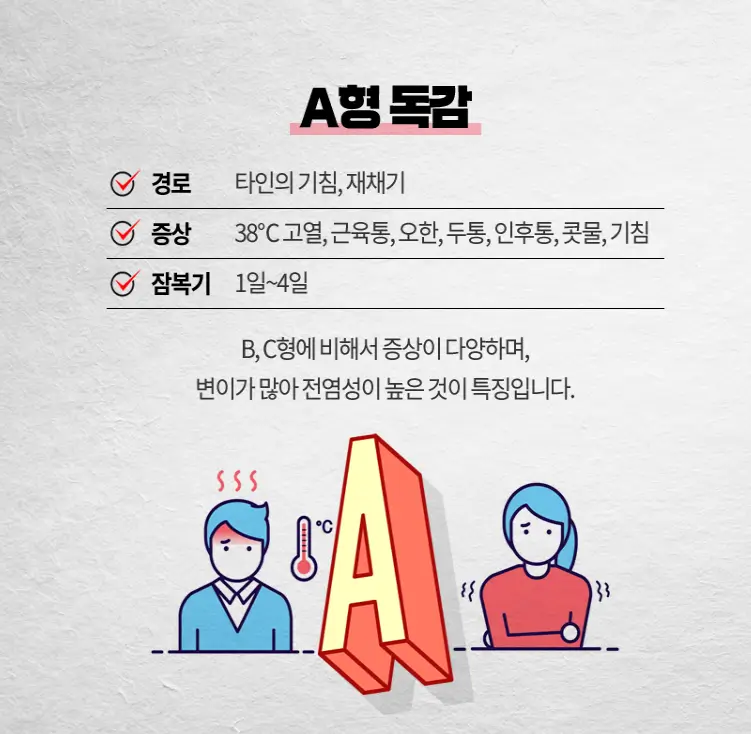 올해 유행하는 독감 증세