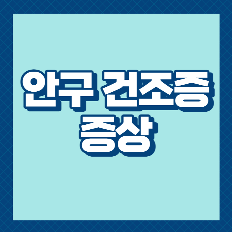 안구 건조증 증상